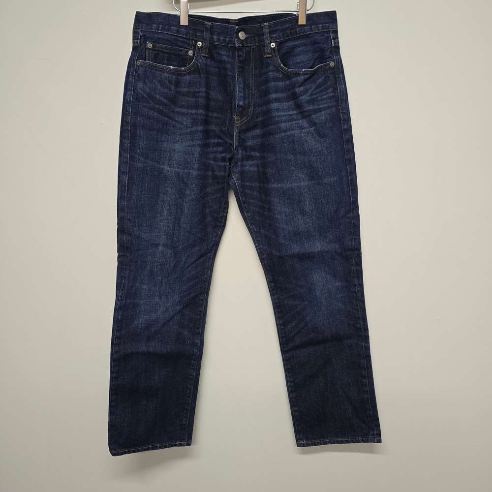 J.Crew 1040 Athletic Slim Jeans Mens 34x30 Dark Wash Japanese Kaihara Cotton